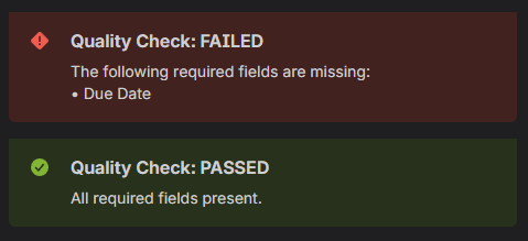 Issue Quality Auditor Interface